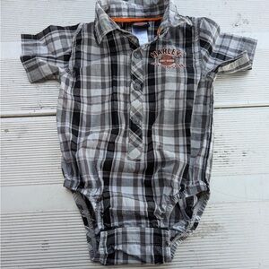 Harley-Davidson Plaid Baby Onesie 12 months